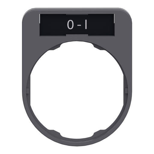 Mayer-DDS-Legend holder, Harmony XB5, 40 x 50mm, for flush mounted heads, grey bezel, white marked O-I-2