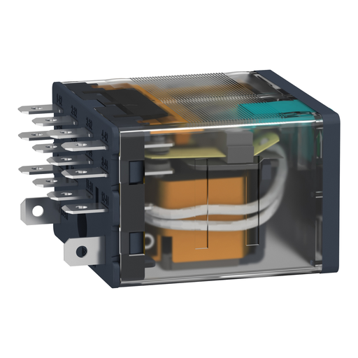 Mayer-DDS-plug-in relay, Harmony electromechanical relays,  15A, 4CO, lockable test button, 24V DC-2