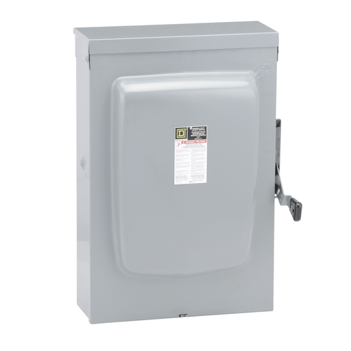 Mayer-DDS-Safety switch, general duty, fusible, 2 pole, 3 wire, 120/240VAC, 400A, Type 3R galv steel, with solid neut-1