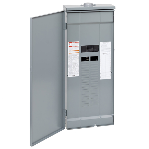 Product image for Square D QO142M225PRB 225A 120/240V 1Ø3W Convertible Main Breaker Load Center, Plug-On Neutral, 42 Spaces / 52 Circuits, NEMA-3R, Gray