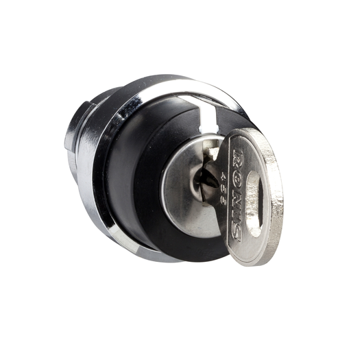 Mayer-DDS-Cam switch operating head, Harmony K, 22mm, metal, circular  29mm, key operated 45 degree, Ronis 455-1
