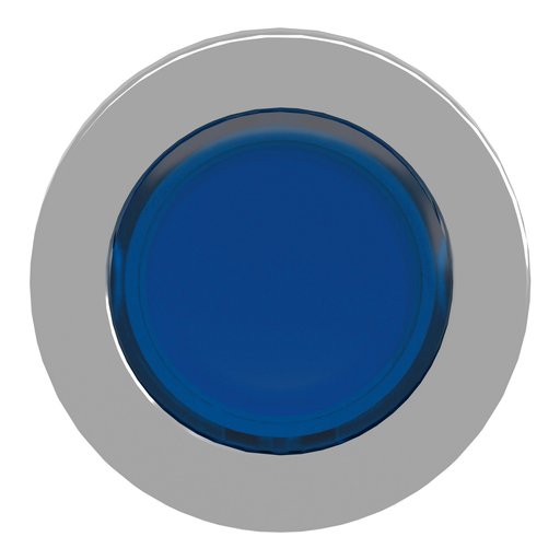 Mayer-DDS-Head for pilot light, Harmony XB4, metal, blue flush mounted, 30mm, universal LED, plain lens-2