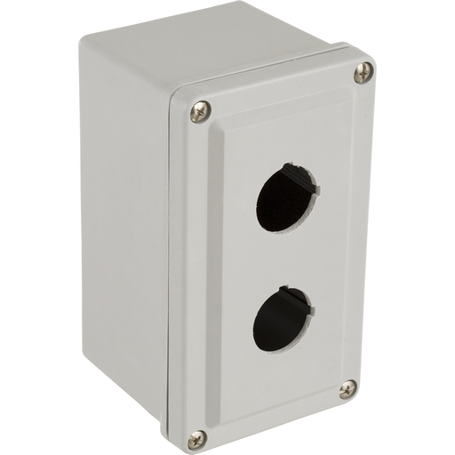Product image for Square D 9001SKY2 30 mm 2-Hole 1-Row Vertical Polymeric NEMA 1/3/4/4X/13 Control Station Enclosure