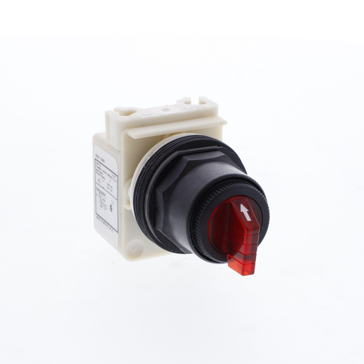 Product image for Square D 9001SK53J1R 30 mm 3-Position Red Maintained Knob Illuminated Selector Switch Operator