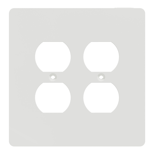 Mayer-DDS-Cover frame, X Series, for 2 duplex socket-outlet, 2 gangs, screw fixed, mid sized plus, white, matte finish-2