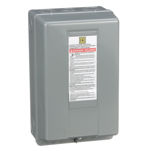 Product image for Square D 9991DPG2 6 x 5.56 x 10 Inch NEMA 1 Contactor Enclosure