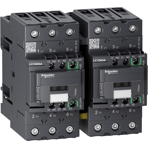 Mayer-DDS-Reversing contactor, TeSys Deca Advanced, 3P(3NO), AC-3/3e, <=440V, 65A, 100...250V AC/DC coil, EverLink BTR screws-1