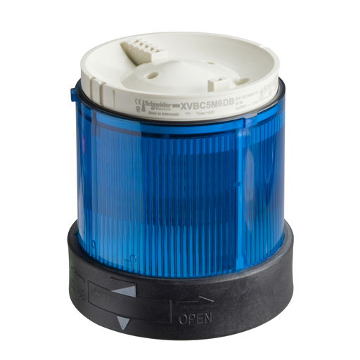 XVBC36 - Indicator bank, Harmony XVB, illuminated unit, plastic, blue, 70mm, steady, bulb or LED not included, 250V