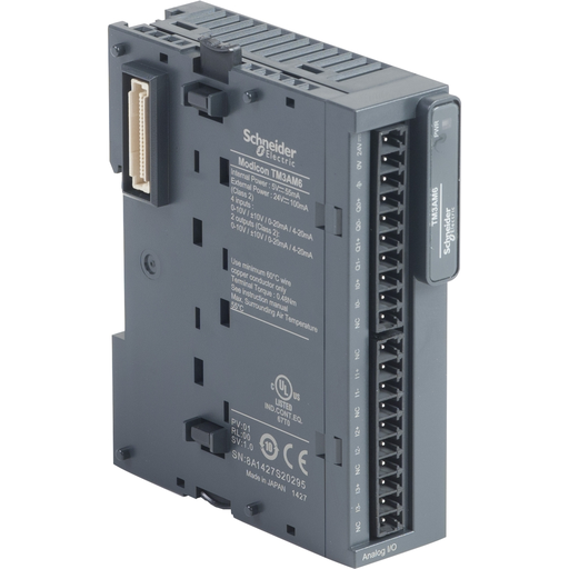 Mayer-DDS-IO analog module, Modicon TM3, 4 inputs, 2 output, screw, 24V DC-1
