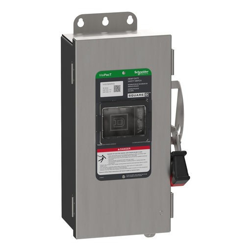 Mayer-DDS-Safety switch, VisiPacT, heavy duty, fused, viewing window, NEMA 12, 240V, 30A, 3 pole, neutral bonded, ground lugs-1