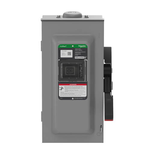 Mayer-DDS-Safety switch, VisiPacT, heavy duty, fused, viewing window, NEMA 3R, 240V, 60A, 2 pole, neutral installed-2