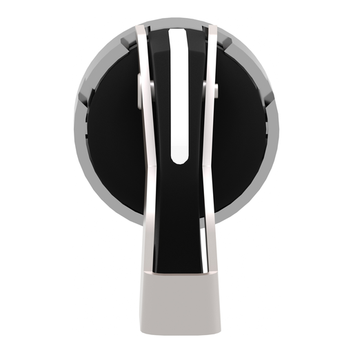 Mayer-DDS-Selector switch head, Harmony XB4, metal, black, 22mm, long handle, 2 positions, stay put, padlockable on the left or on the right-2