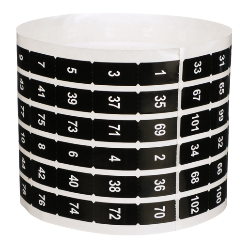 Product image for Square D NF102OE 1 to 102 Odd/Even Panelboard Circuit Number Strip