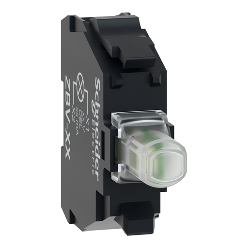 Picture of ZBVBG1 - Light block, Harmony XB4, Harmony XB5, for head 22mm, universal LED, screw clamp terminals, 24...120V AC DC