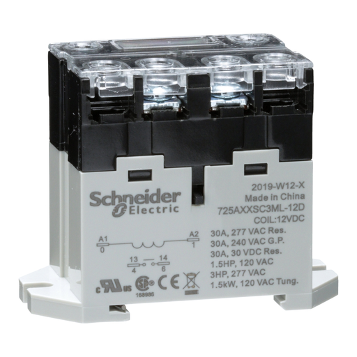 Product image for SQD 725AXXSC3ML-12D Power relay, SE