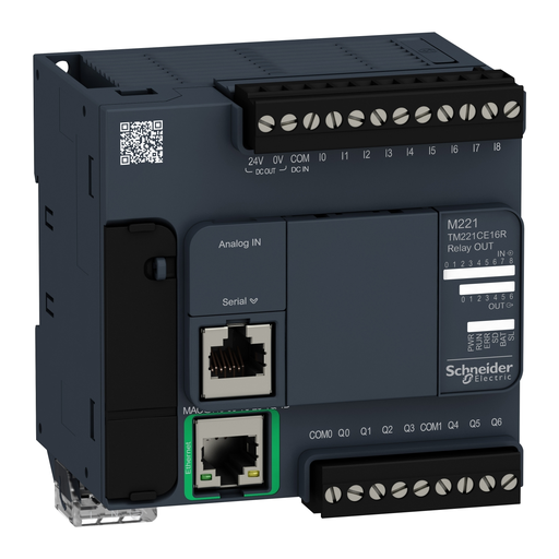 Mayer-DDS-logic controller, Modicon M221, 16 IO, 9 DI, 7 DO, relay, Ethernet-1