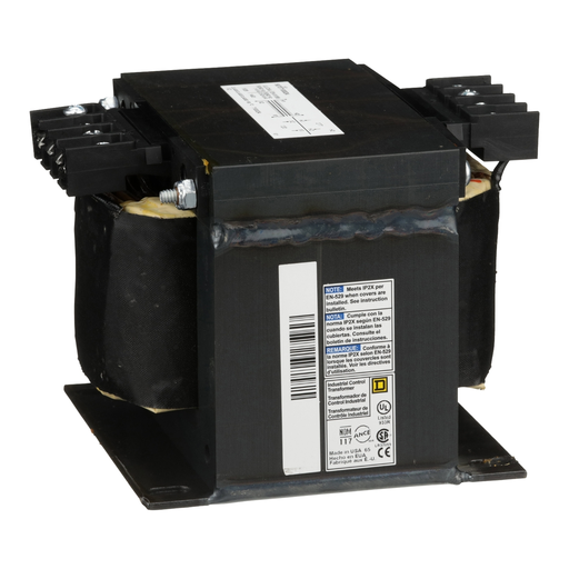Product image for Square D 9070T1000D4 1000 VA 277 VAC Primary 120 VAC Secondary 1-Phase Control Transformer