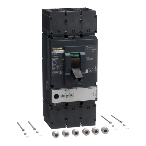 Picture of LDL36400U31X - Circuit breaker, PowerPacT L, 400A, 3 pole, 600VAC, 14kA, lugs, MicroLogic 3.3, 80%