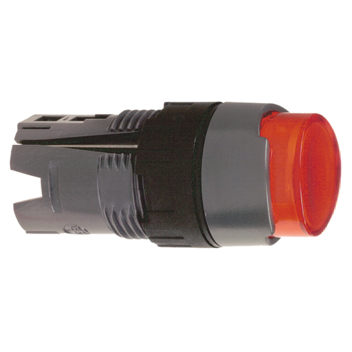 Mayer-DDS-Head for illuminated push button, Harmony XB6, red projecting pushbutton Ø 16 spring return 12...24 V-1