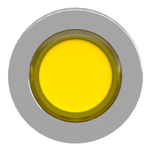 Mayer-DDS-Head for pilot light, Harmony XB4, metal, yellow flush mounted, 30mm, universal LED, plain lens-2