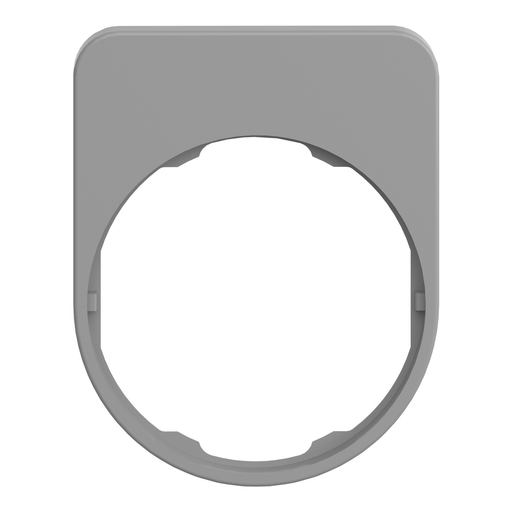 Mayer-DDS-Legend plate, Harmony XB5, 40 x 50mm, for flush mounted heads, grey bezel, 1 lines, unmarked-2