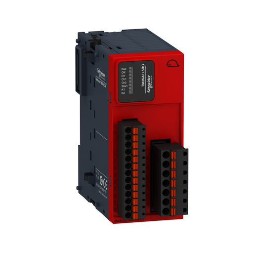 Mayer-DDS-Safety module, Modicon TM3 Safety, 2 Function, Cat 3 PL d/SIL CL2 (spring) 24 VDC-1