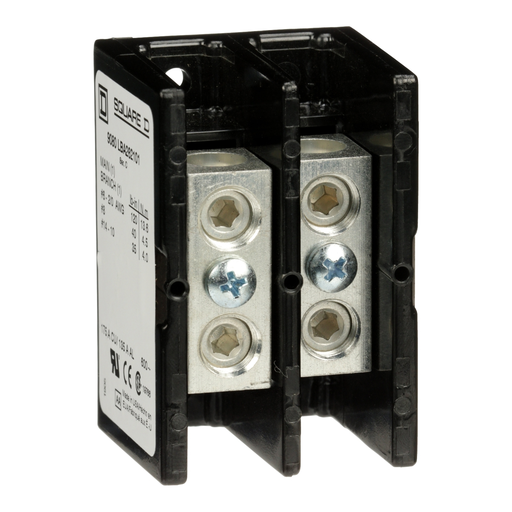 Product image for Square D 9080LBA262101 600 Volt 175 Amp Power Distribution Block