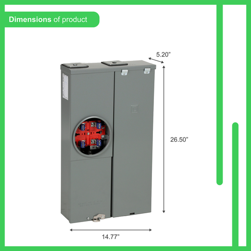 Mayer-DDS-All in one, Homeline, CSED, ringed socket, 125A, surface mount, 16 spaces, 24 circuits, 10kA SCCR, no bypass-2