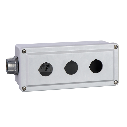 Product image for Square D 9001KYSS3 4.18 x 10.24 x 3.63 Inch NEMA 1/3/4/4X/13 3-Hole Push Button Control Station Enclosure