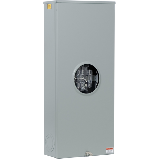 UTH7300T - Meter socket, ringless, 3 phase, 4 wire, 7 jaws, solid top, lever bypass, jaw release