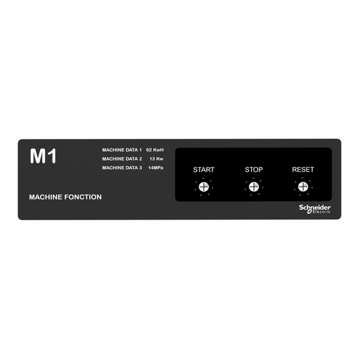 Mayer-DDS-Legend panel 400x100mm template 1, Harmony XB5-2