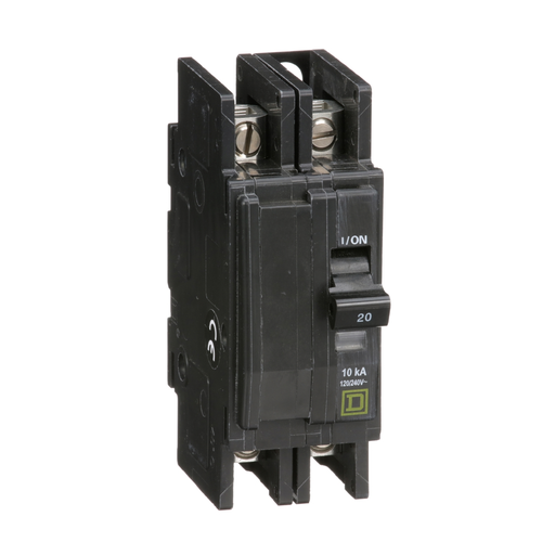 Product image for Square D QOU220B 2-Pole 20 Amp 120/240 Volt Thermal Magnetic/Common Trip Miniature Circuit Breaker