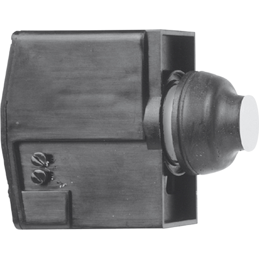 Mayer-DDS-Booted push button, Harmony XAC, control circuit, black, booted, 1NO + 1NC at start of travel, 1NO at end of travel, 0...15V DC-1