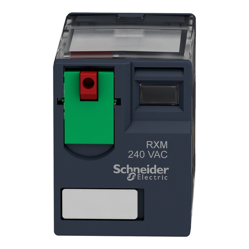 Mayer-DDS-miniature plug in relay, Harmony Electromechanical Relays, 12A, 2CO, lockable test but to n, 120V AC-2