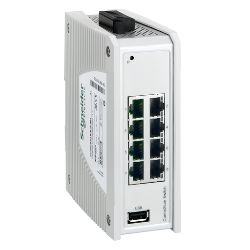 Picture of TCSESPU083FN0 - network switch, Modicon Networking, premium unmanaged, 8 ports for copper