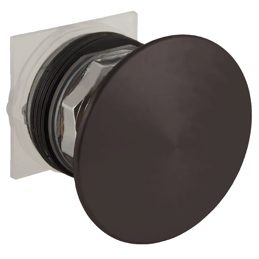 Product image for Square D 9001KR25BM 30 mm Black Body Metal Bezel Momentary Mushroom Round Non-Illuminated Push Button Operator