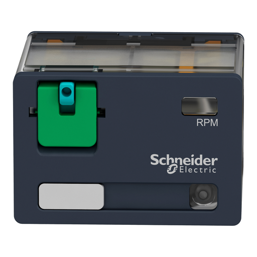 Mayer-DDS-plug-in relay, Harmony electromechanical relays, 15A, 4CO, with LED, lockable test button, 24V DC-2