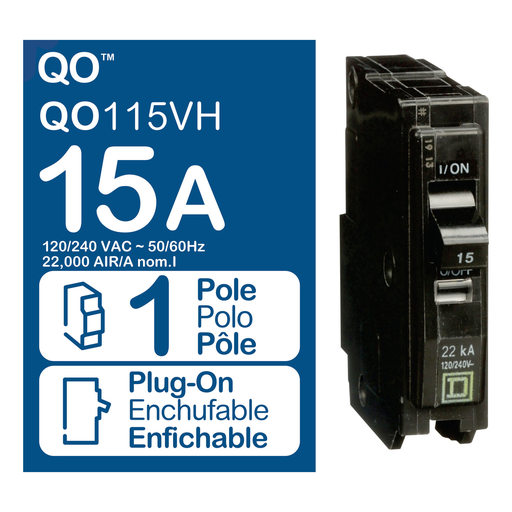 Mayer-DDS-Mini circuit breaker, QO, 15A, 1 pole, 120/240VAC, 22kA, plug in-2