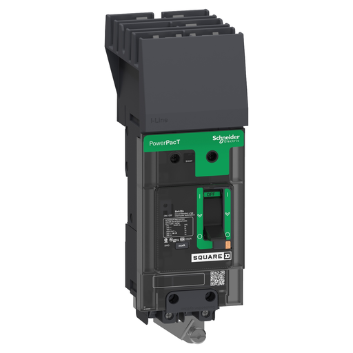 BDA260502 - Circuit breaker, PowerPacT B, 50A, 2 pole, 600Y/347VAC, 14kA, I-Line, thermal magnetic, 80%, AC