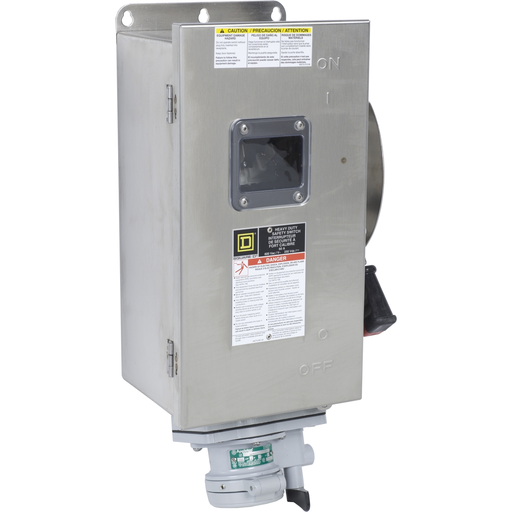 Mayer-DDS-Safety switch, heavy duty, non fusible, 60A, 600VAC, 600VDC, 3 poles, 60hp, NEMA 4, 4X, 5, Appleton, window-1