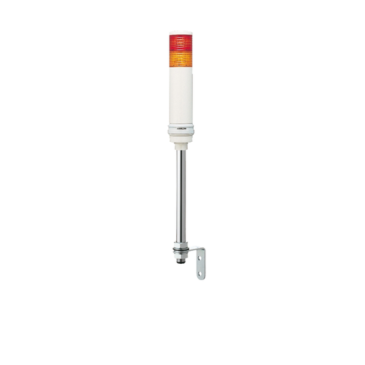 Mayer-DDS-Monolithic precabled tower light, Harmony XVC, plastic, red orange, 40mm, tube mounting, steady or flashing, buzzer, IP23, 24V AC DC-1