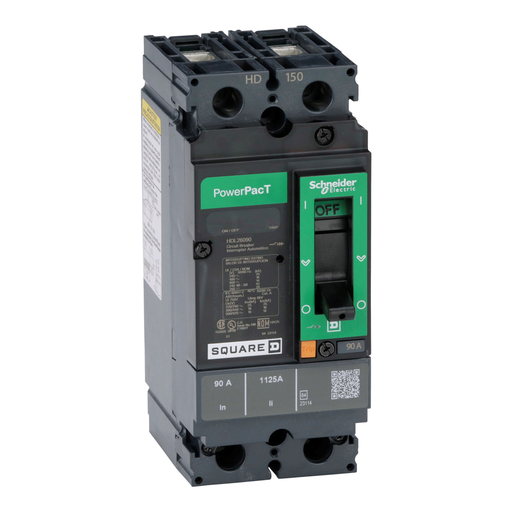 Product image for Square D HDL26090 90 Amp 600 Volt Molded Case Circuit Breaker