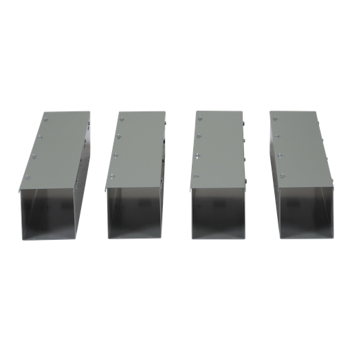 Mayer-DDS-Wireway, Square-Duct, 6 inch by 6 inch, 4 feet long, hinged cover, N1 paint, NEMA 1-2