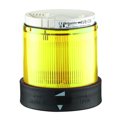 Mayer-DDS-Indicator bank, Harmony XVB, illuminated unit, plastic, yellow, 70mm, flashing, for bulb or LED, 24V AC, 24...48V DC-1