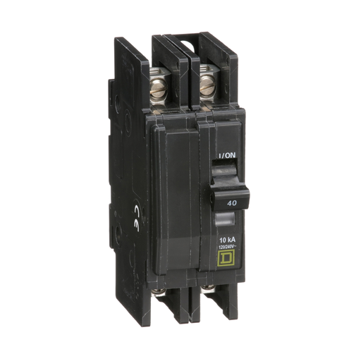 Product image for Square D QOU240 120/240 Volt 40 Amp Miniature Circuit Breaker
