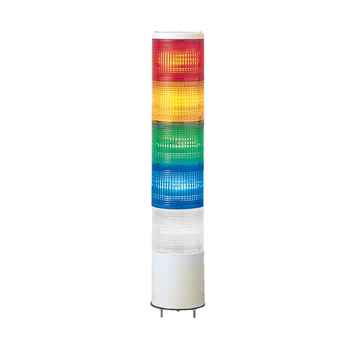 Mayer-DDS-Complete pre wired monolithic tower light, Harmony XVC, plastic, red orange green blue clear, 40mm, base mounting, steady, IP54, 24V AC DC-1