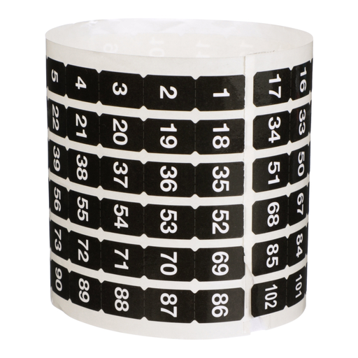 Product image for Square D NQ102S 1 to 102 Sequential Panelboard Circuit Number Strip