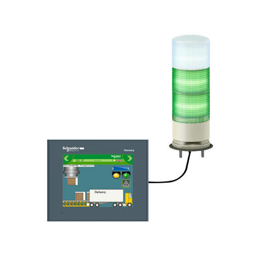 Mayer-DDS-USB configurable monolithic tower light, Harmony XVGU, multi color programmable lights 60mm, steady/flashing LED buzzer-1