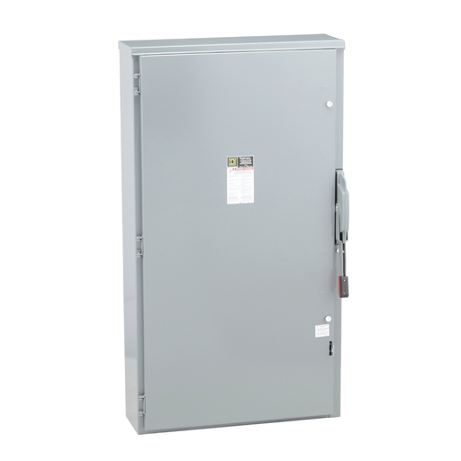 Product image for Square D H225NR 400 Amp 240 Volt 2-Pole NEMA 3R/Neutral Fusible Switch