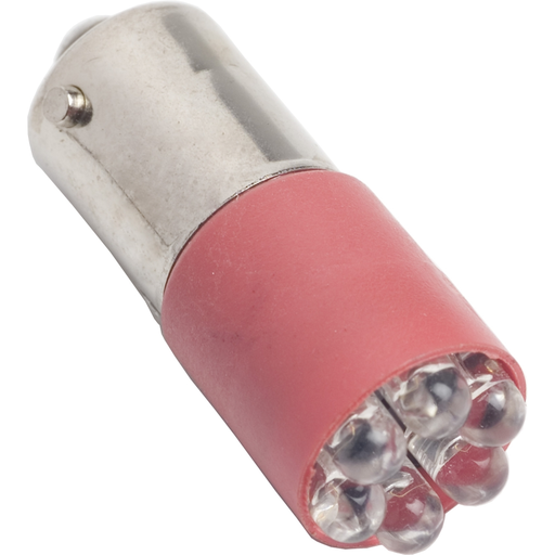 Mayer-DDS-30mm push button, Type K, red super bright LED bulb, BA9 base, marked BSD 1318 6UR-1
